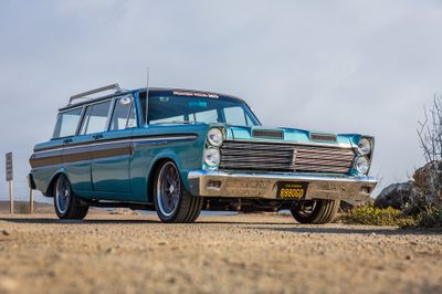 ’65 Mercury Comet blue three quarters front right