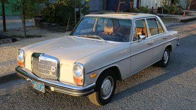’68 Mercedes cream three quarters front left